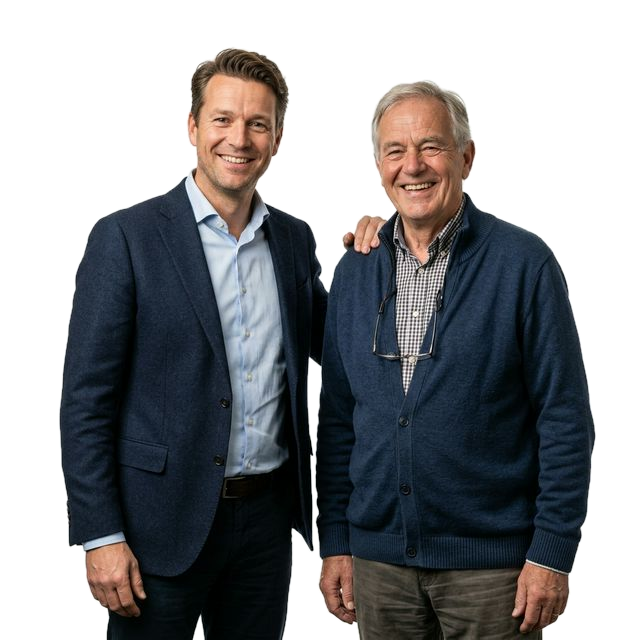 Bewindvoerder en gelukkige cliënt staan samen